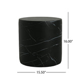 Cylindrical Design, Outdoor Lightweight Concrete Side Table