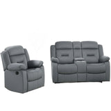 Contemporary Living Room Set With Pillow Arms And Headrest Support