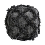 Jumanji - Handcrafted Wool And Cotton Pouf - Brown