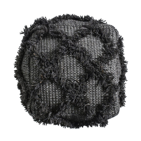Jumanji - Handcrafted Wool And Cotton Pouf - Brown