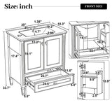 Freestanding Vanity With 1 Drawer & 2 Soft Close Doors With Door Mounted Storage