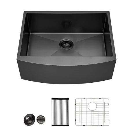 Farmhouse Kitchen Sink, Stainless Steel, Apron Front