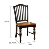 Dining Side Chairs (Set of 2) - Black / Oak