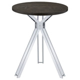 Edgerton - Round Height Bistro Bar Table - Dark Oak