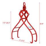 Heavy-Duty 4 Claw Timber Log Lifting Tongs Grabber