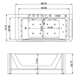 Xavier - Single Massage Bathtub - Milk White
