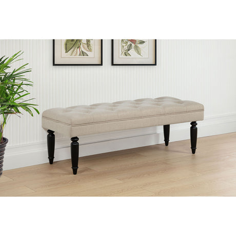 Upholstered Entryway Accent Bench - Beige