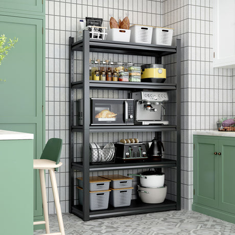 Industrial Heavy Duty Metal Garage Shelving Unit, Adjustable Storage Rack