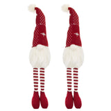 Christmas Gnomes Decorations, Christmas Table Home Ornaments For Holiday Party Gifts (Set of 2) - White / Red