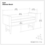 Scott - Upholstered Ottoman Bench