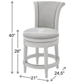 Swivel Barstool With High-Back