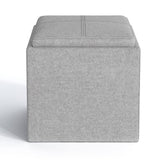 Rockwood - Upholstered Cube Storage Ottoman With Tray