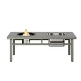 3 In 1 Outdoor Propane Fire Pit Table 50, 000 BTU With Ice Bucket