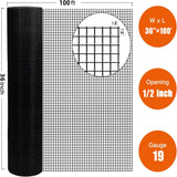 Vinyl Coated Hardware Cloth, For Poultry Netting And Home Improvement - Black