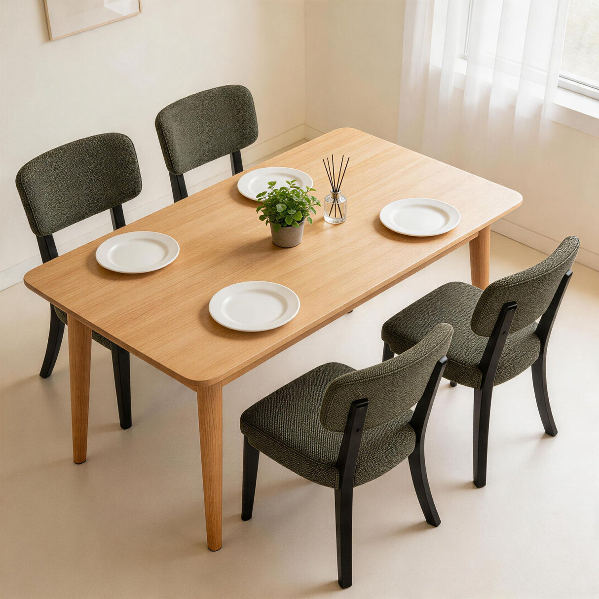 Contemporary Armless Dining Chairs (Set of 2)