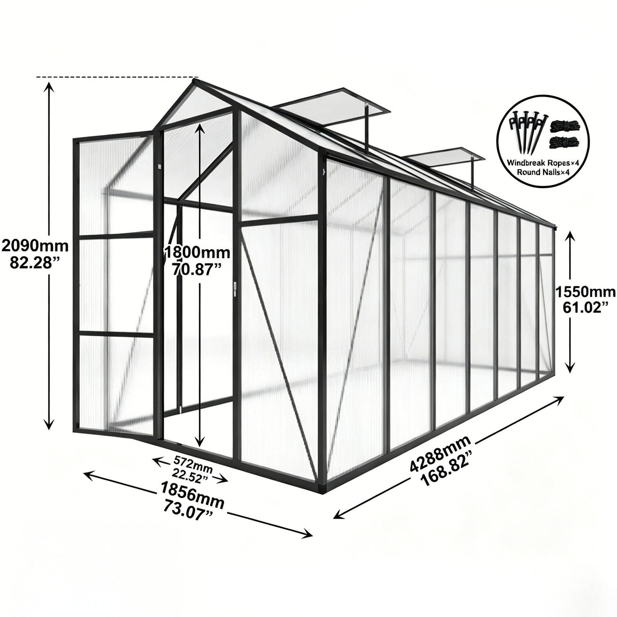 Gain Height Windproof house With Raised Base
