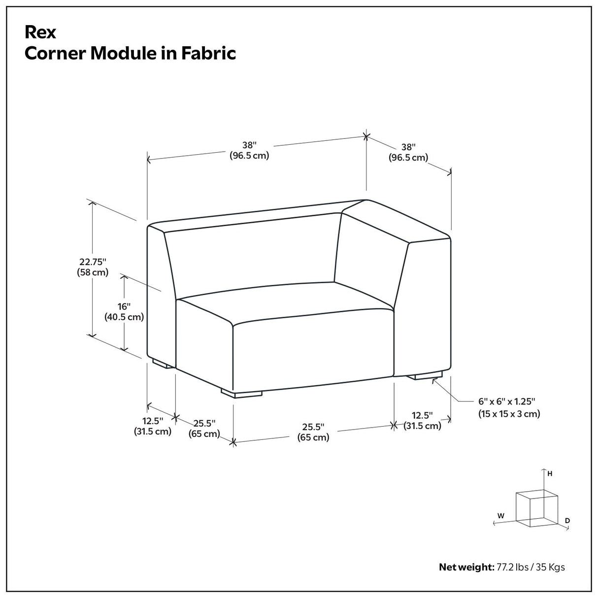 Rex - Corner Sofa Module