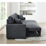 Upholstered Sectional & Pull Out Bed And Chaise Storage