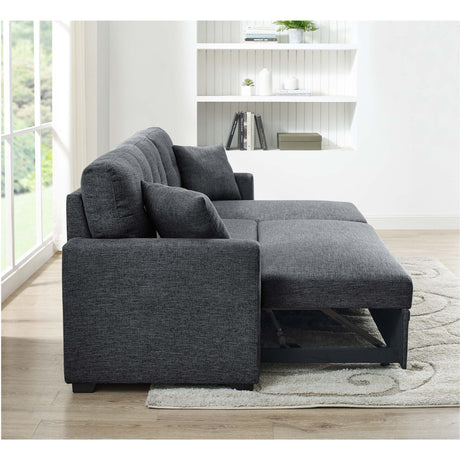 Upholstered Sectional & Pull Out Bed And Chaise Storage