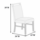 Dining Chairs With Handle Upper Backrest (Set of 2) - Charcoal