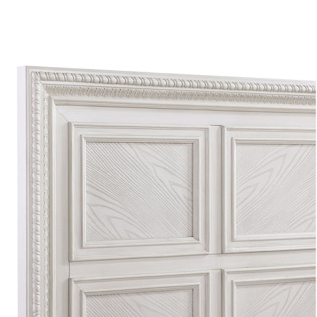 Geometric Design Headboard Panel Bed