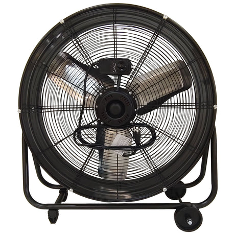 Drum Fan With Pure Copper Wiring Motor And Blades - Black