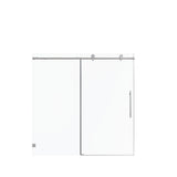 Frameless Single Sliding Soft Close Shower Doors, 5/16" Sgcc Tempered Glass