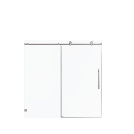 Frameless Single Sliding Soft Close Shower Doors, 5/16" Sgcc Tempered Glass