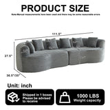 Sectional Sofa, Oversized 4 Seater With Deep Seat Design