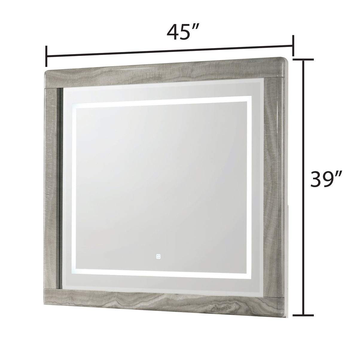 Jazz - LED Mirror With Touch Sensor Switch (Dresser Not Included) - White