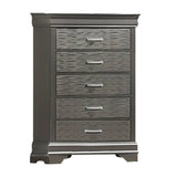 1 Piece Chest With Unique Drawers - Gray