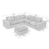 Sectional Sofa With Moveable Ottoman