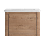 Wall Mounted Bathroom Vanity With Sink & 1 Soft Close Door