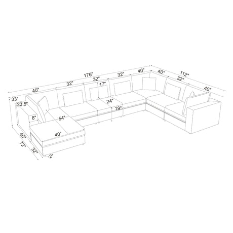 Upholstered Modular Sectional & Custom Configuration