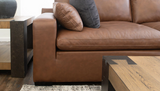 City Limits II 4-Piece Brown Leather Sectional - ARCDSCL+RACDSCL+LACDSCL+WEDSCL
