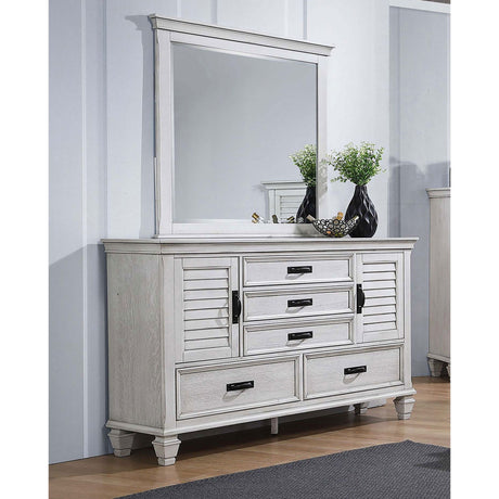 Lockeford - 5 Drawer Dresser With Mirror - White