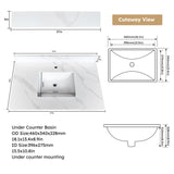 Bathroom Vanity Top With Undermount Single Bowl Sink