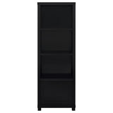 Sandl - 3 Shelf Media Tower With Cabinet Storage Solution - Black
