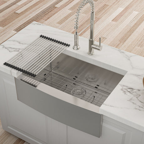 Farmhouse Kitchen Sink Stainless Steel Apron Front
