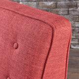 Mid-Century Modern Recliner With Button Tufted Waffle Stitch