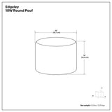 Edgeley - Handcrafted Round Pouf