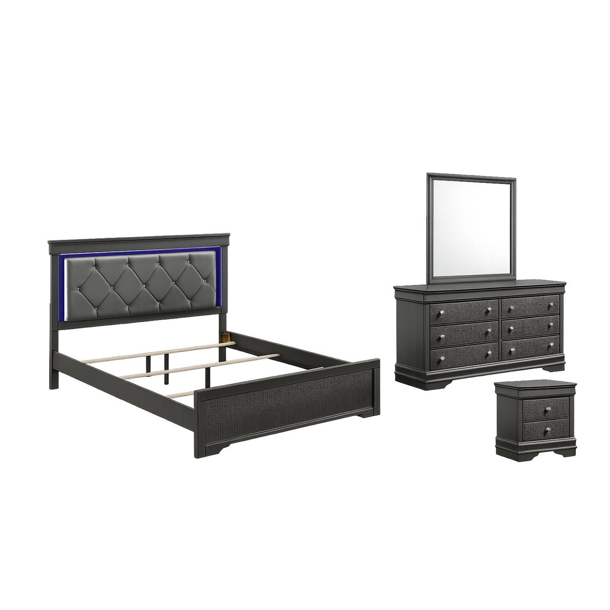 Blaze - Bedroom Set With LED Headboard