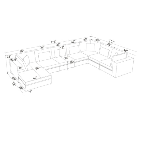 Upholstered Modular Sectional & Custom Configuration