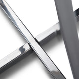 Marsden - Side Table With Polished Base - White / Silver