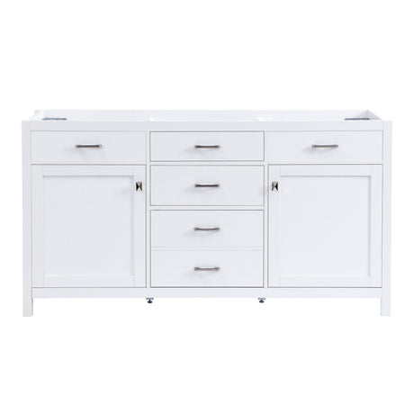 Bathroom Vanity Cabinet Only With Soft Closing Doors & Drawers, Adjustable Shelves - White