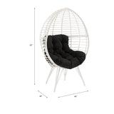 Galzed - Patio Lounge Chair - Black / White