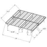 Andell - Eastern King Mattress Support Platform Bed - Black