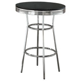 Round Bar Table With Retro Design - Black