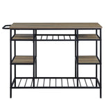 Lona - Kitchen Island - Rustic Oak / Black