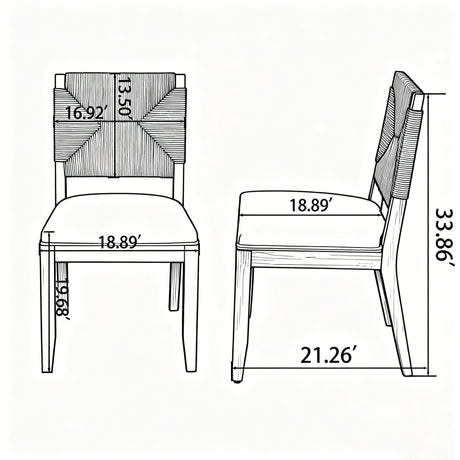 French Country Dining Chairs (Set of 2)
